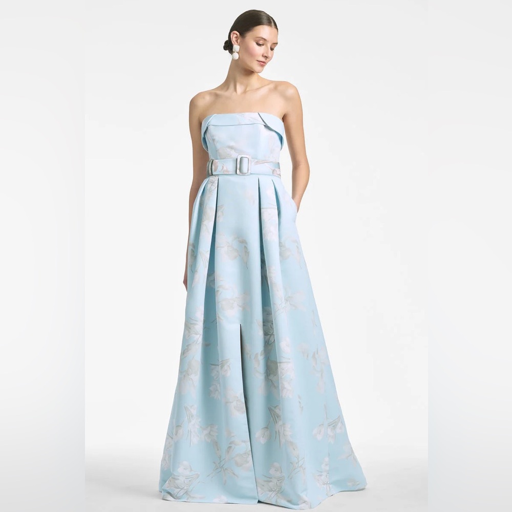 Sachin + Babi Brielle Strapless Belted Gown